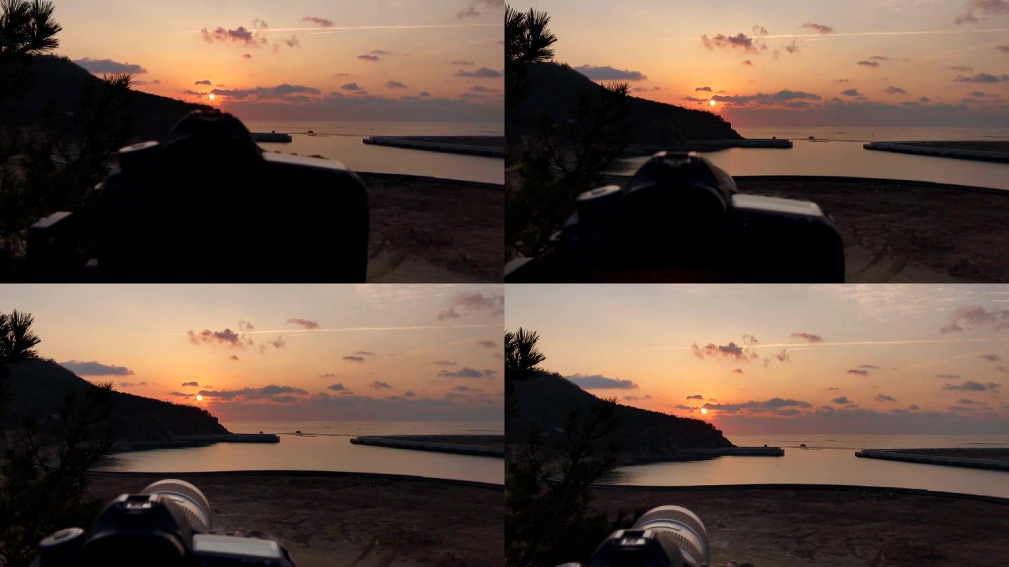 原创视频素材 单反拍摄海上日出