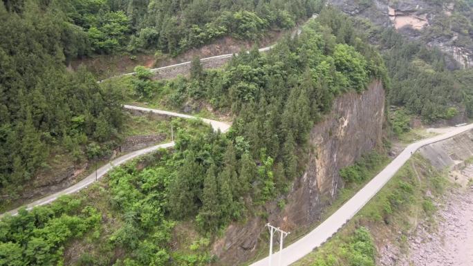 朝天乡村道路航拍