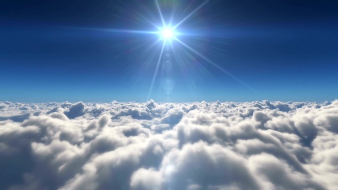 飞越云层穿梭穿越行走云场景背景云端云朵