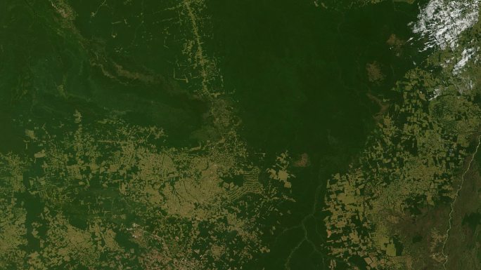 亚马逊雨林地质地貌风光风景鸟瞰俯视