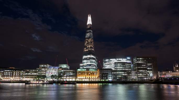 伦敦海滨夜景国外外国异国风情景色风景风光