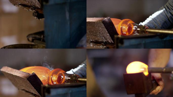 玻璃厂制造工艺加工生产车间高温锻造琉璃烧