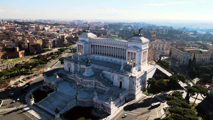 罗马威尼斯广场意大利罗马风光城市旅游欧洲
