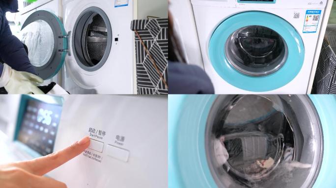 4K洗衣服-洗衣机洗衣服