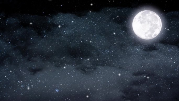 月亮星星夜晚