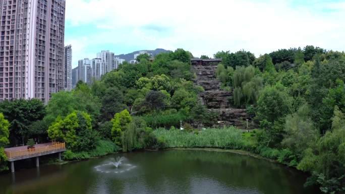 重庆开州月潭公园航拍