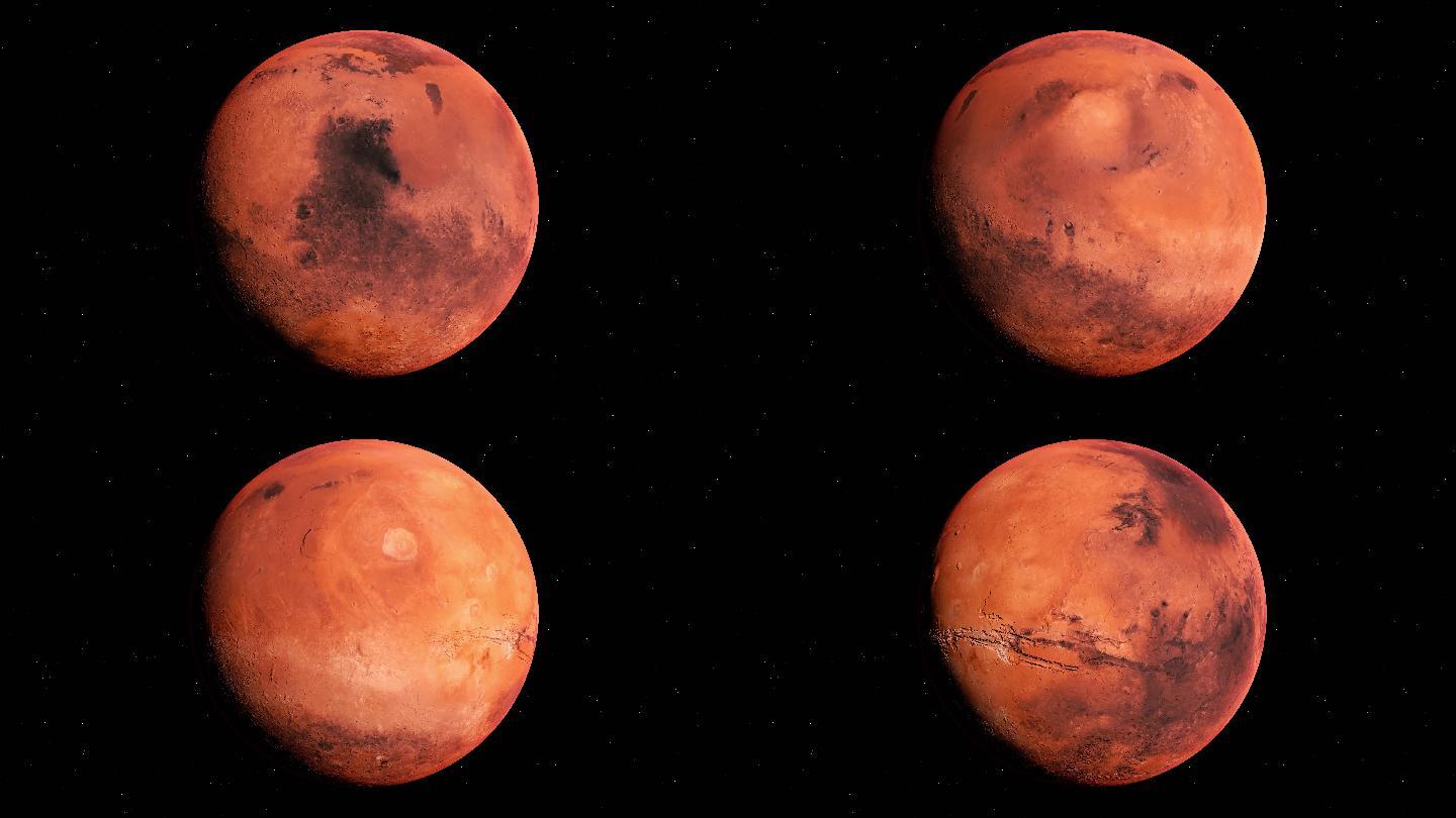 火星的完全自转宇宙星球mars