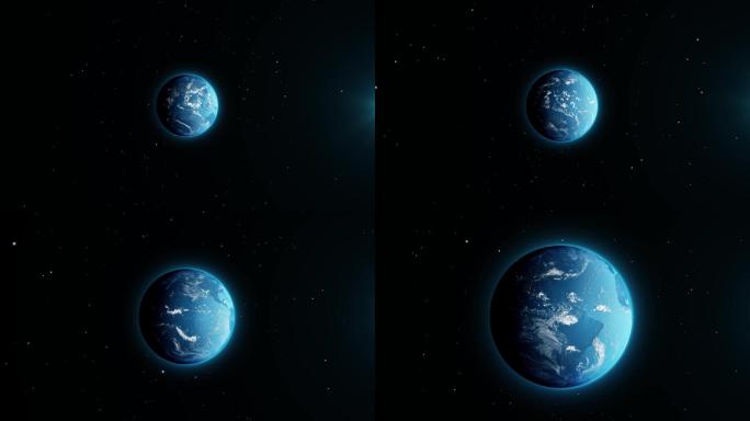 蓝色地球场景模型建模片头公转自转