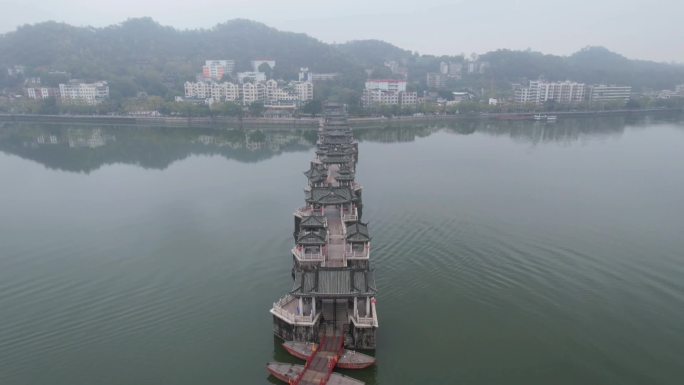 潮州广济桥广济楼航拍景观