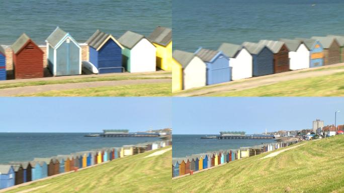 海滩小屋海滩小屋空镜头空境通用素材视频