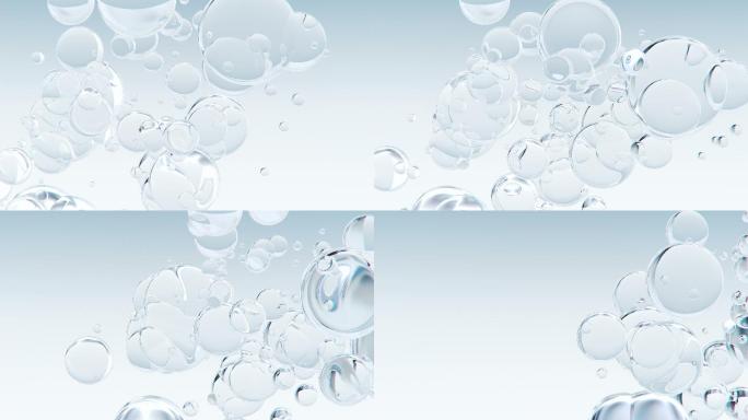 抽象背景液体泡泡水泡透明液体