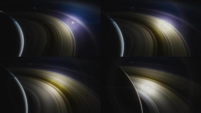 土星动画外星轨道星轨太空宇宙天体
