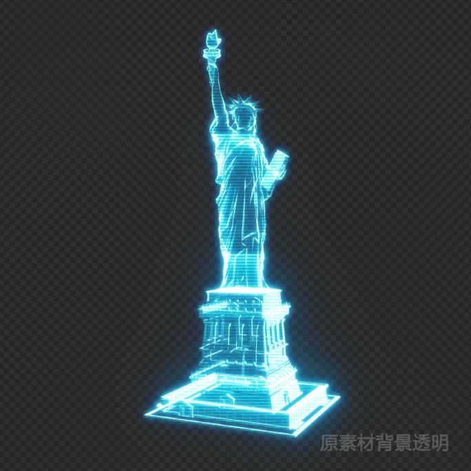 自由女神像（带透明背景）