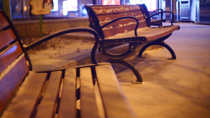 唯美城市雪夜