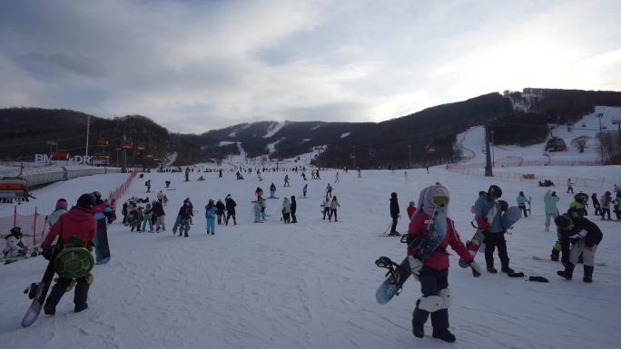 吉林松花湖滑雪场索尼A7C拍摄素材