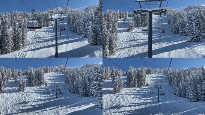 科罗拉多滑雪度假村的缆车