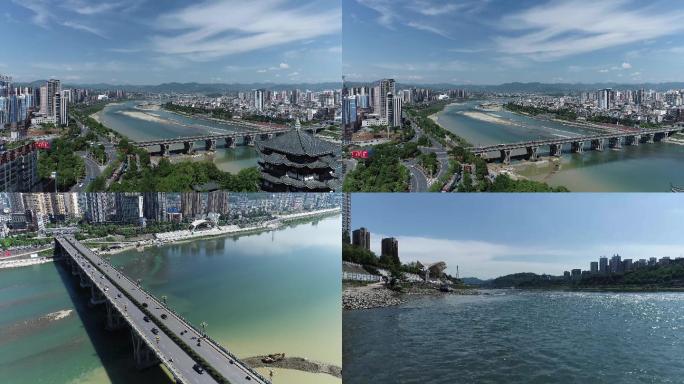 【4k】陕西安康城市航拍高清摄影