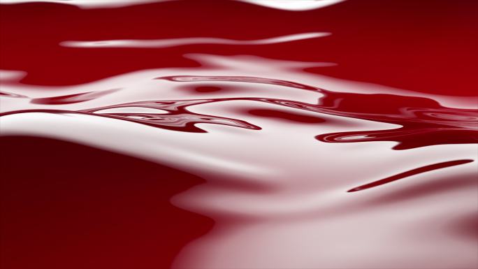 美丽的红色水面粘稠波纹水浪