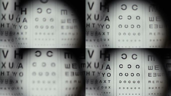 用眼科设备检查眼睛，进行视力测试