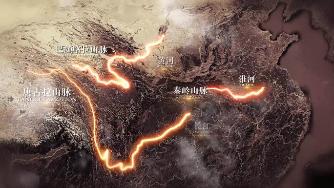 中国河流水系地图