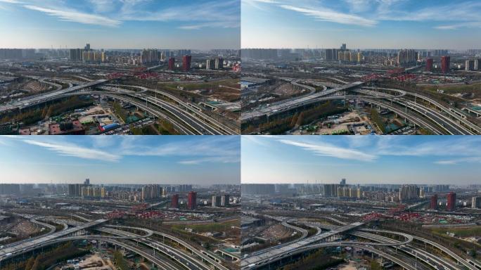 郑州城市彩虹桥停用航拍1