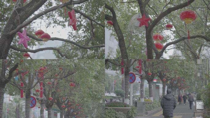 春节街道灯笼+未调色