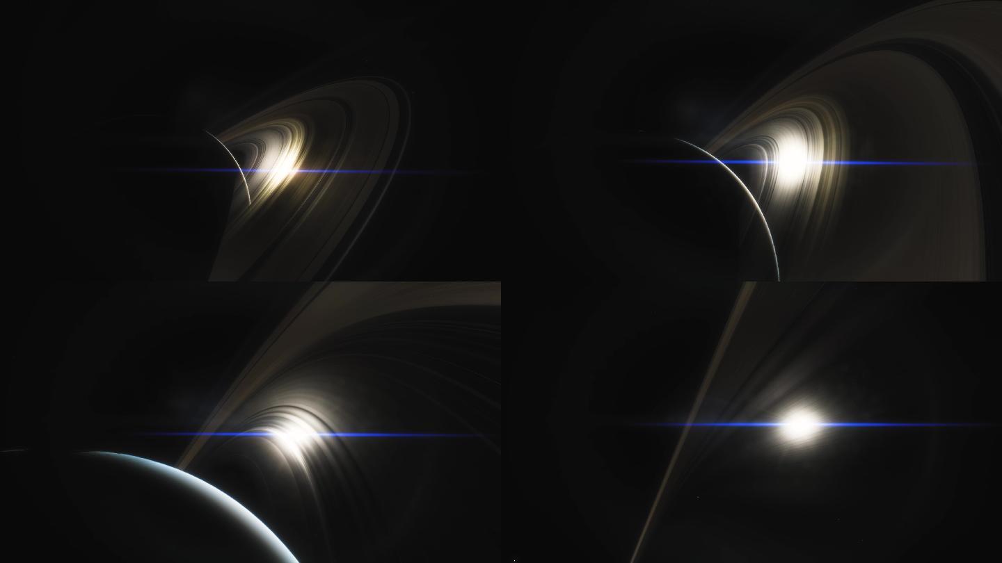 土星环背景轨道星系