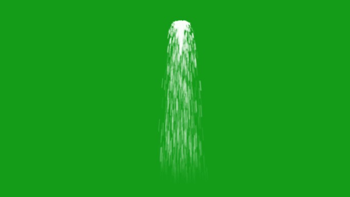 绿色屏幕上的瀑布运动图形