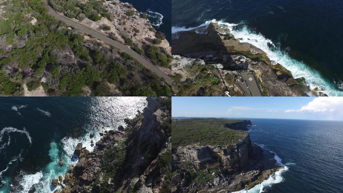 澳大利亚悬崖海岸线航拍