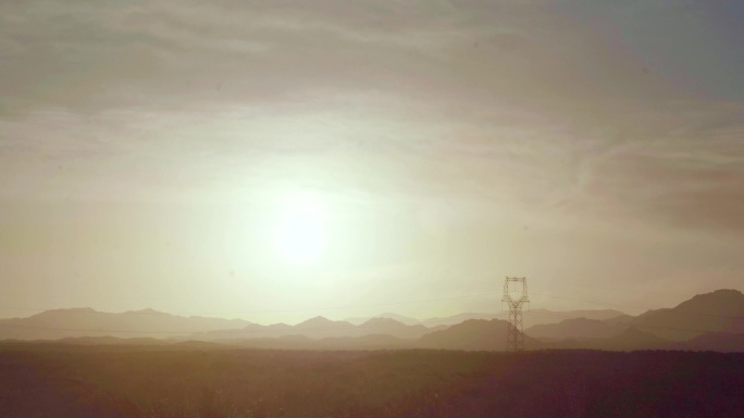 青海格尔木，沙漠日出延时 无人区
