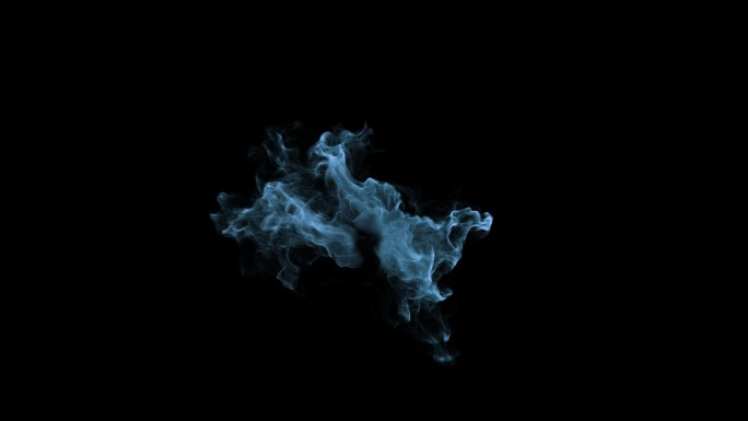 蓝色魔法流体粒子寒气烟雾吸收带通道