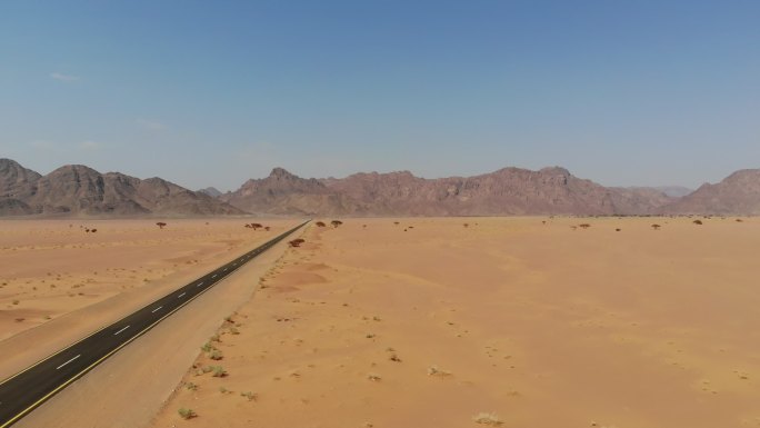 沙特阿拉伯西部塔布克红沙沙漠地区