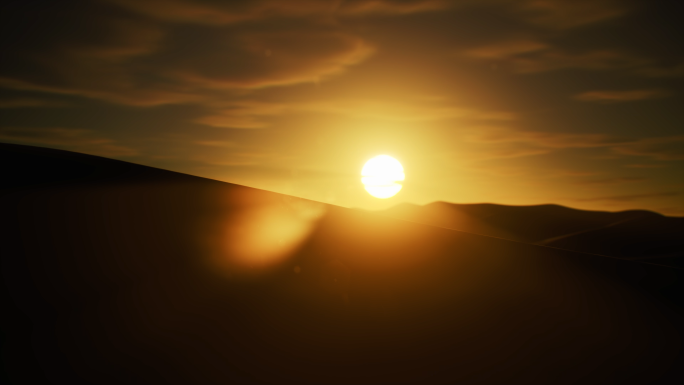 4K沙漠日出日落延时