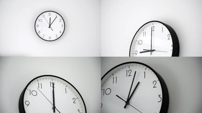 原创4K时钟表指针转动时光流逝时间空镜