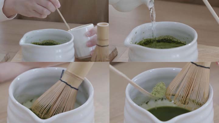 抹茶、绿茶、陶瓷杯、抹茶粉、茶道