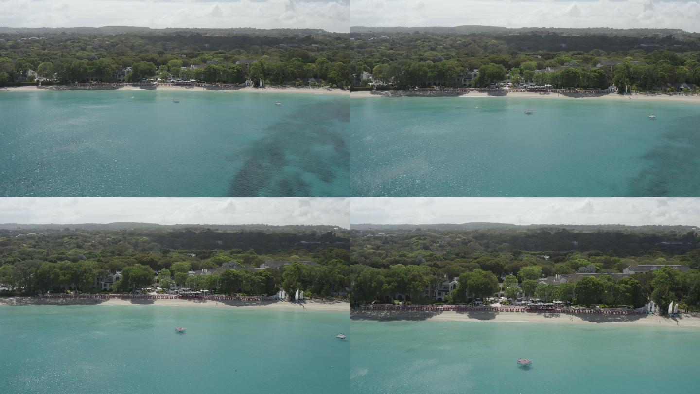 无人机拍摄了海滩和海湾。