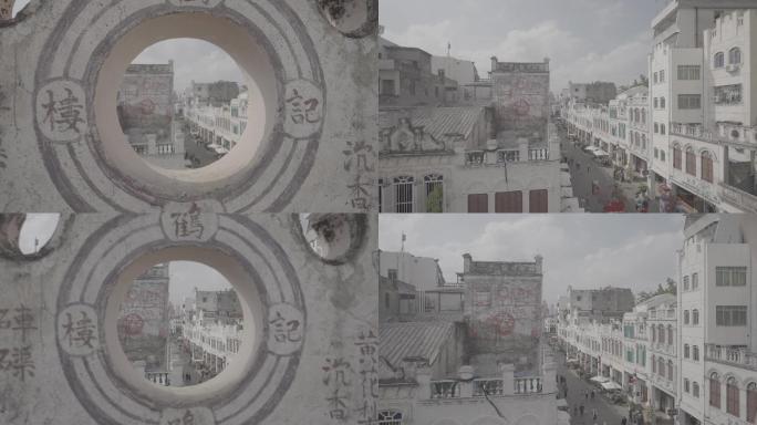 海口骑楼老街空镜