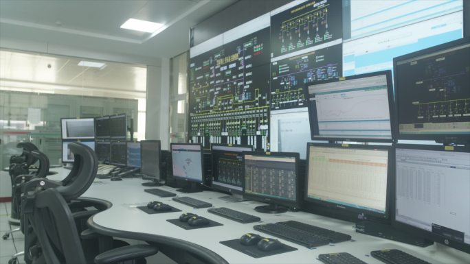 风力发电中控台监测室高科技监控室A024