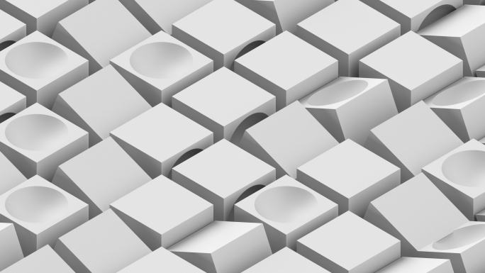 立方体黑白灰素材简洁简约极简风格