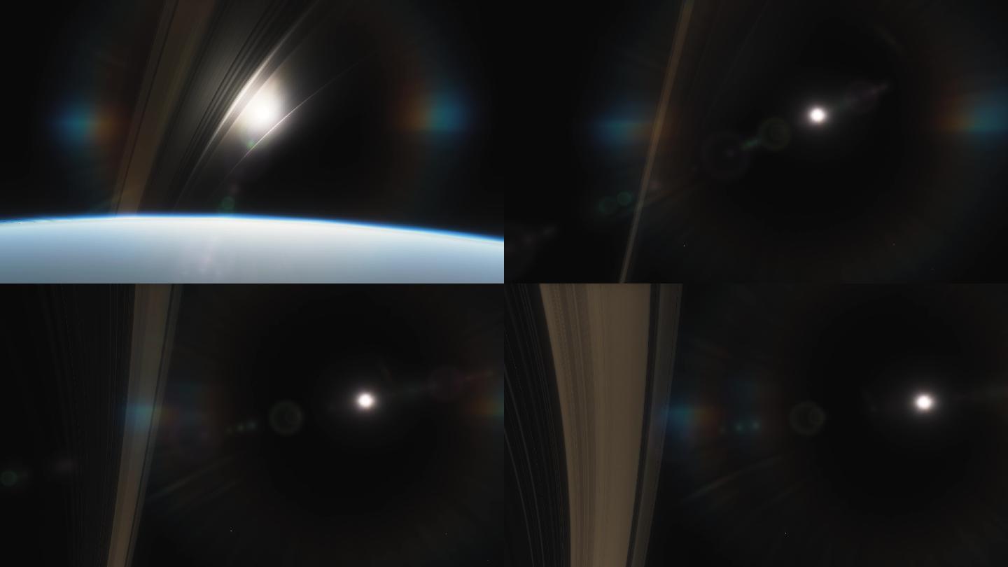 土星环由岩石、灰尘和冰构成的动画。