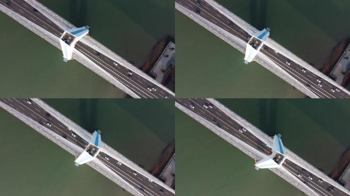 海口世纪大桥俯视延时航拍