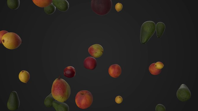 飘落的果实水果慢动作入水创意特写主图视频