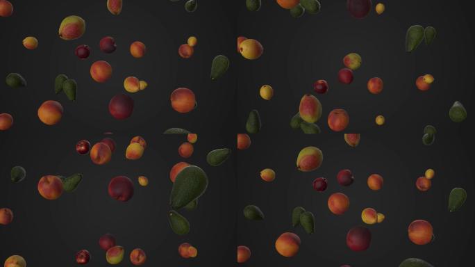 飘落的果实水果慢动作入水创意特写主图视频