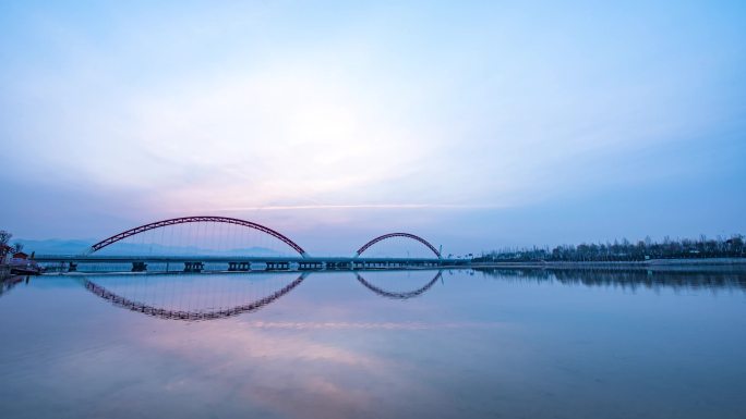 张家口清河南桥夜景亮灯