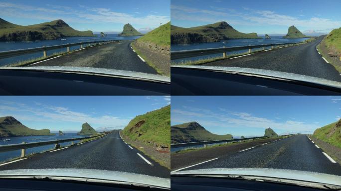 法罗群岛公路之旅自驾游公路旅行开车行驶