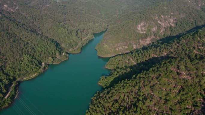 水电站湖泊水库青山绿水素材