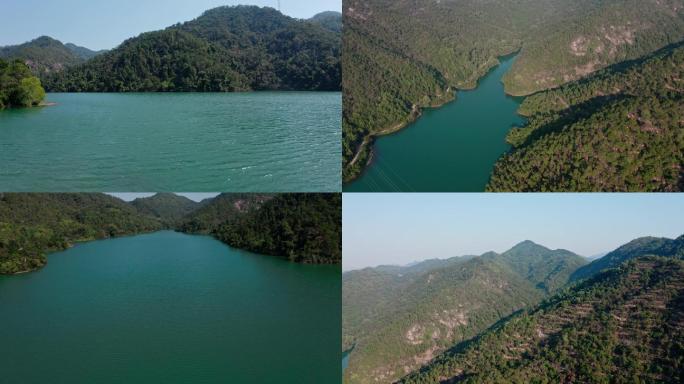 水电站湖泊水库青山绿水素材