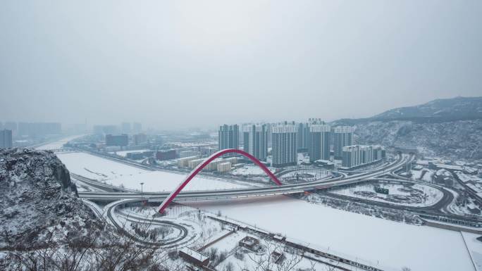 张家口通泰桥雪景