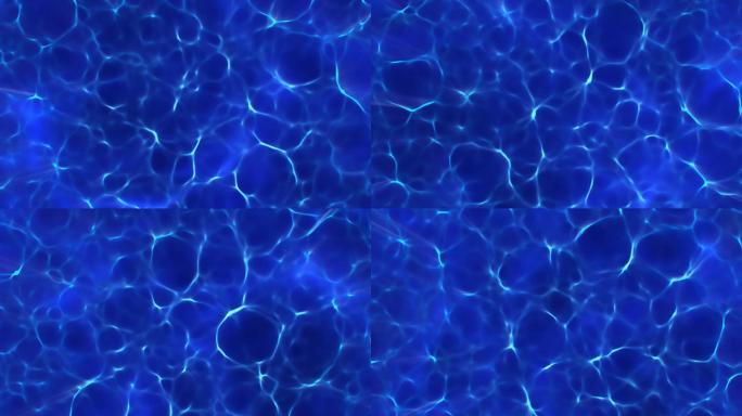 水焦散蓝水背景水波动画波纹涟漪视频素材