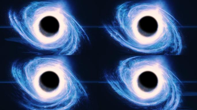 黑洞动画粒子宇宙星际引力透镜效应扭曲
